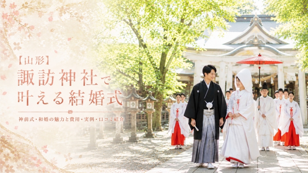 【山形】諏訪神社で叶える結婚式｜神前式・和婚の魅力と費用・実例・口コミ紹介