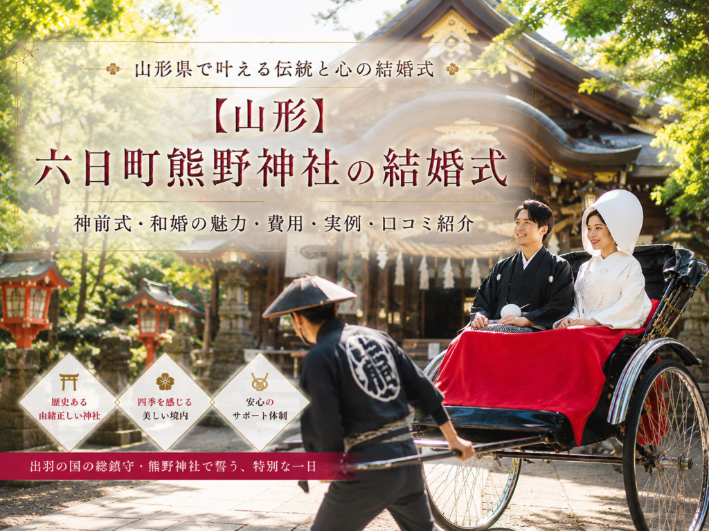 【山形】六日町熊野神社の結婚式｜神前式・和婚の魅力・費用・実例・口コミ紹介