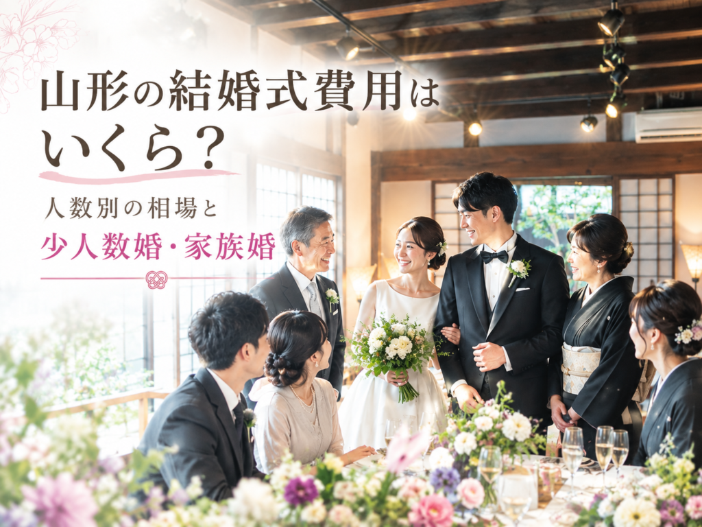 山形の結婚式費用はいくら？人数別の相場と少人数婚・家族婚の費用を解説